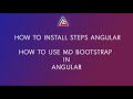 How To Install Steps in Angular  I  How To Use MDbootstrap In Angular