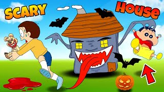 Shinchan And Nobita Going To Scary House 😱😱 | Shinchan And Nobita Game | Funny Game