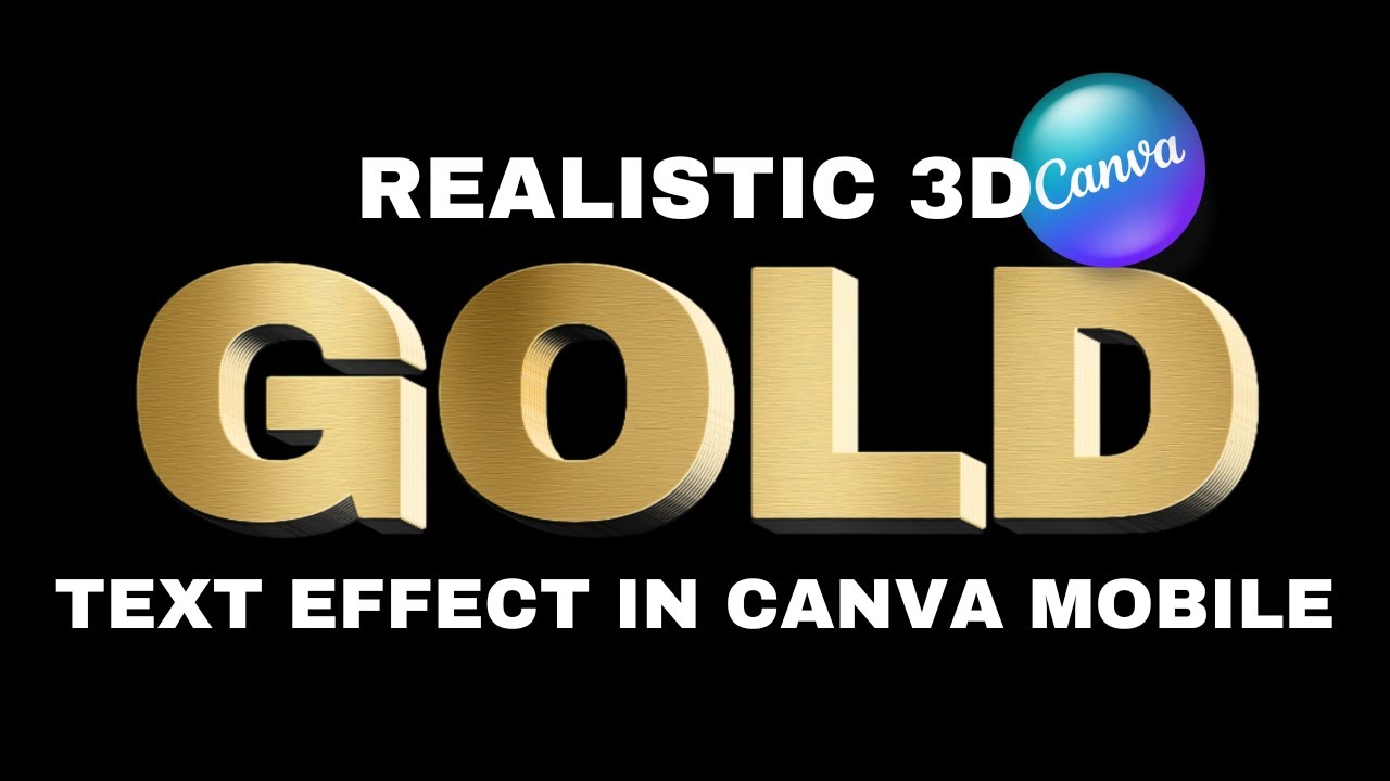 How To Create 3d Gold Text Effect By Your Phone Gold Typography