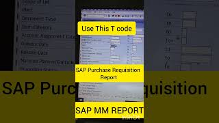 SAP Purchase Requisition Report I SAP Vendor PO Report #me5a #shorts #shortsvideo #shortsfeed #sap