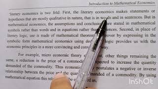 Mathematical Economics|Meaning|importance|chapter1|5 sem BA ECONOMICS|Calicut University|