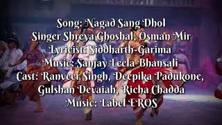 Nagada Sang Dhol Baaje Lyrics | Song by Shreya Ghoshal and Osman Mir