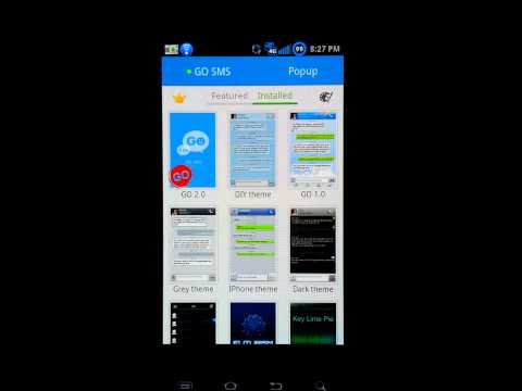 Instala cualquier tema de GO SMS Pro en 60 segundos