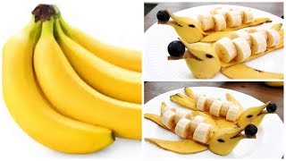 How to Make Banana Dolphins Decoration | Banana Art | Fruit Carving Banana Garnishes