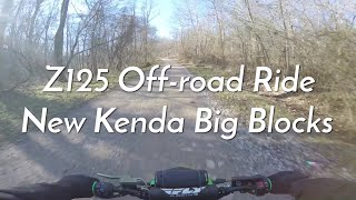 I Take The Z125 Off-Road -  New Kenda Big Blocks