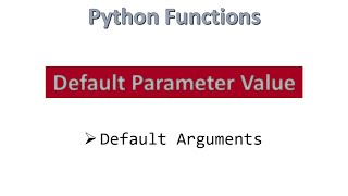 Default Parameter Value || Python [ Hindi ]