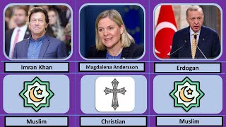 World leaders religion from Different Countries || Religion of world famous leaders 2024