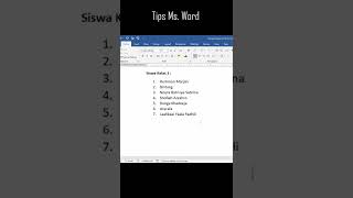 Cara Mengurutkan List di Microsoft Word