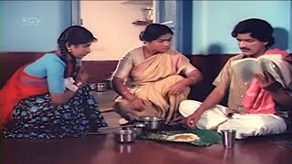 Kashinath Eating Hilarious Scene | Akshatha and Kashinath Comedy Scenes | Kannada Movie