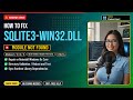sqlite3-win32.dll Missing? Quick 32-bit Fix!