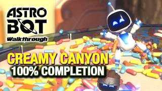 Creamy Canyon Walkthrough: All Bots \u0026 Puzzle Pieces + Hidden Coins (Astro Bot Guide)