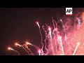 germany marks nye with fireworks at brandenburg gate