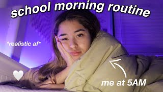 my 5AM REALISTIC school morning routine! 2021