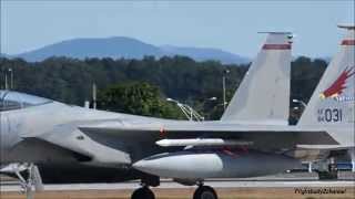 Muliple Oregon ANG F-15s takeoff and a unrestricted climb at Portland