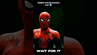 Coldest marvel moment ever 🥶 Wait for it #shorts #spiderman #marvel
