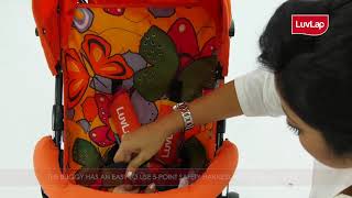 LUVLAP TUTTI FRUTTI BUGGY FOR BABIES -  BEST BUGGY FOR  BABY WITH SAFETY HARNESS – FEATURES VIDEO