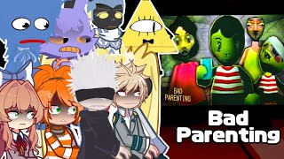 Fandoms react to BAD PARENTING 💜Gacha react to TikTok