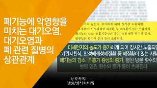 폐기능에 악영향을 미치는 대기오염. 대기오염과 폐 관련 질병의 상관관계 - (2018.6.20_651회 방송) 기침과 호흡 곤란을 잡아라, 숨통이 트인다