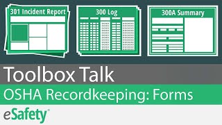 2 Minute Toolbox Talk: OSHA Recordkeeping - Forms