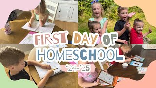 First day of Homeschool ‘24-‘25 - Homeschool DITL - Homeschooling four kids at once