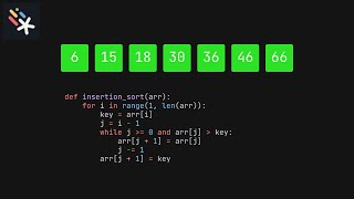 [Motion Canvas] insertion sort animation