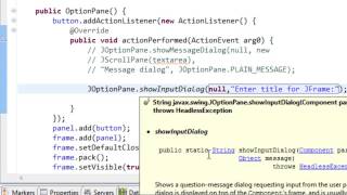 Java swing GUI tutorial #22: JOptionPane
