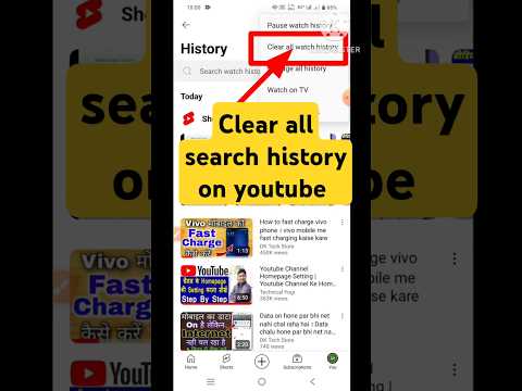 cómo borrar el historial de búsqueda en youtubeHistorial de búsqueda de YouTube eliminar kaise kare #shorts #viral