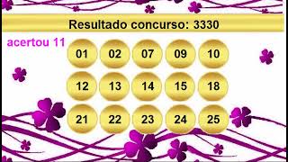 sorteio resultado lotofacil 3330 Palpite 3331