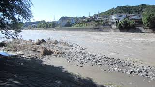 2019年10月12日　台風19号　関東直撃　多摩川　青梅市　①　友田　多摩川橋