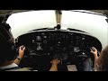 citation v ils approach in heavy rain cockpit view