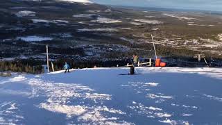 Skiing in stöten, sweden 2021. Slope 11(Älvan)