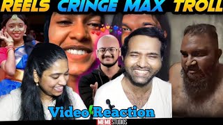 Instagram Cringe Reels Troll Video Reaction😬😳🤪🤣 | Meme Studio's  | Tamil Couple Reaction