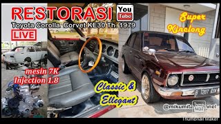 Restorasi Toyota Corolla corvet KE30 th. 1979 pakai mesin 7K Injection 1.8 (kijang kapsul)