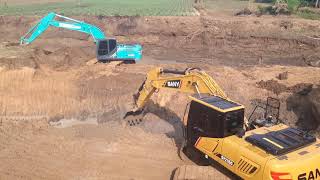 รีวิว จากมุมบน สดแพคคู่ SANY SY215C ACE เจอ MARK10 งานโยนดิน excavator EP.8259