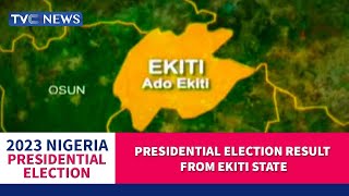 (Watch) Announcement of Presidential Election Result From Ekiti State