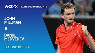 John Millman v Daniil Medvedev Extended Highlights | Australian Open 2023 Second Round