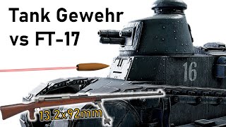 TANK GEWEHR vs FT-17 | 13.2mm TuF AP | WW1 Armour Piercing Simulation