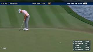 Wyndham Clark lip out on the 72nd hole at the players championship