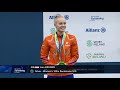 Victory Ceremony Women's 100m Backstroke S10 Dublin 2018 Swimming Allianz European Championships