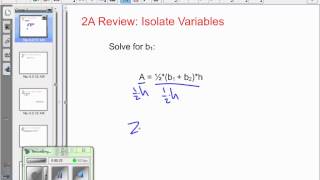 Review 1- Isolate Variables