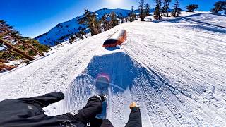 POV: Snowboarding because it's FUN. ☀️