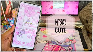 Samsung s24 ultra | Customisation | Cute Fonts | PNG widgets | icons | themes