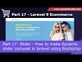 Laravel 9 Ecommerce - Part 17: How to make dynamic slider carousel in laravel using Bootstrap 5