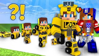 JJ Bumblebee Life Cycle - Birth to Adult with Girl & Mikey Transformer - Maizen Minecraft Animation