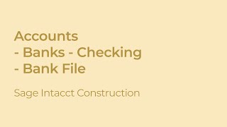 How to Create ACH Files in Sage Intacct Construction