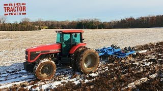 Big AGCO-Allis 9815 Plowing in Snow and Mud