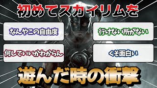 『初めて『スカイリム』を遊んだ時の衝撃ｗｗｗｗ』に対するみんなの反応集【ゆっくり解説】【雑談】