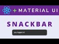How To Create React Snacbar Notification Using Material UI