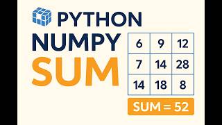 Learn Python Step by Step | SUM function using NumPy | NumPy SUM Function Tutorial (Python)