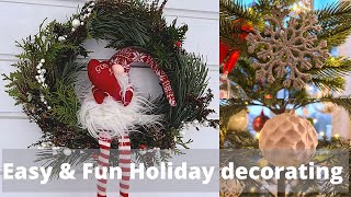 Christmas Swag Wreath | DIY christmas decoration | Picking materials for inexpensive swag wreath